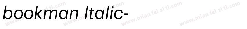 bookman ltalic字体转换